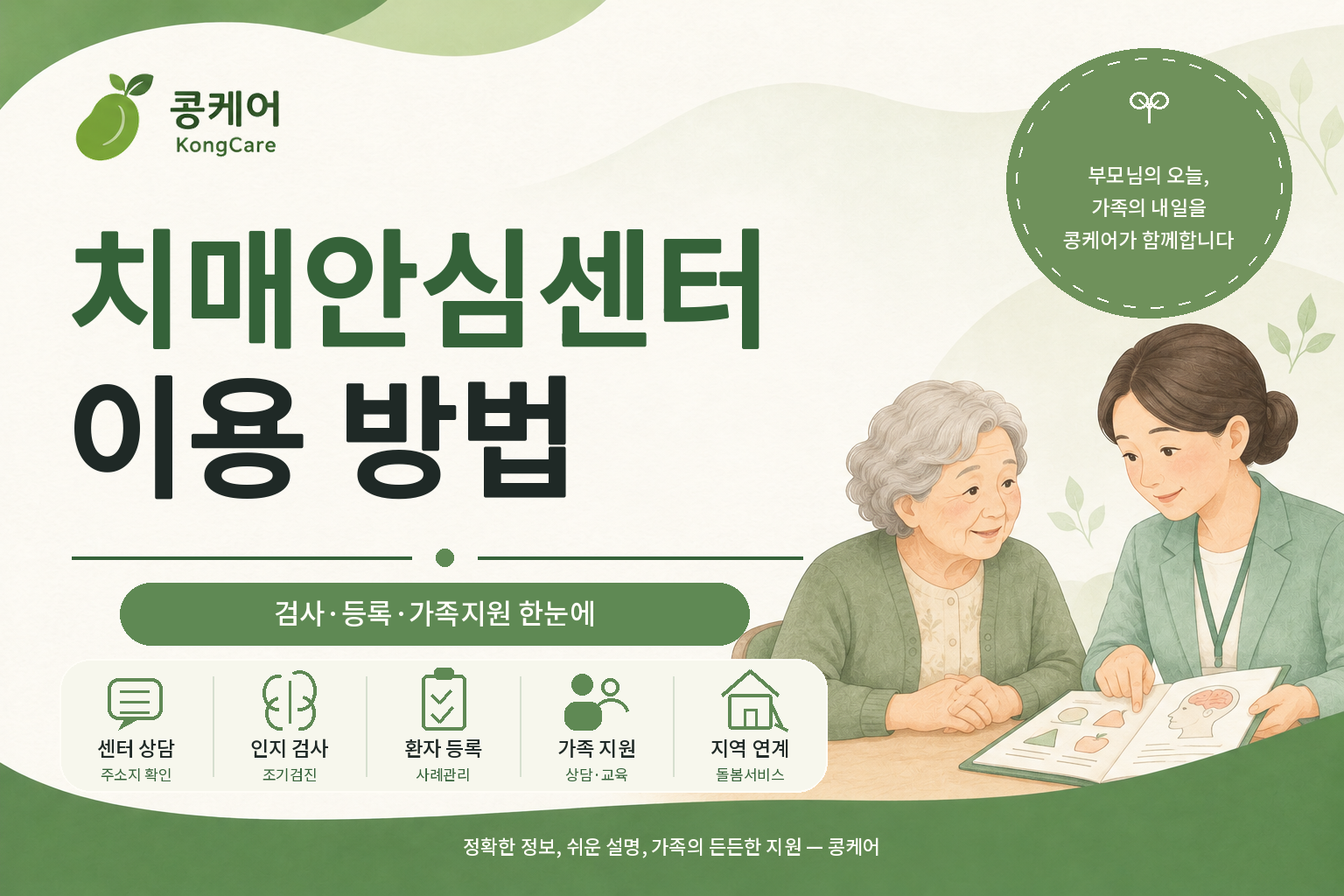 치매안심센터 검사 등록 가족지원 서비스 이용방법