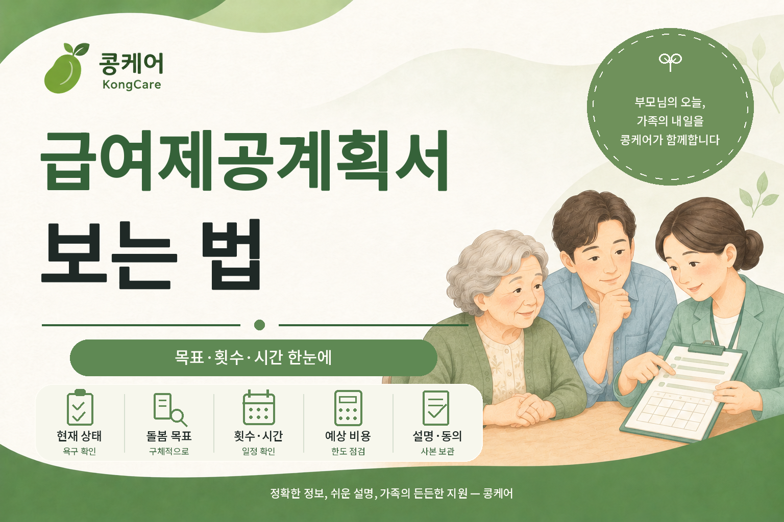 장기요양 급여제공계획서 목표 횟수 시간 확인 방법